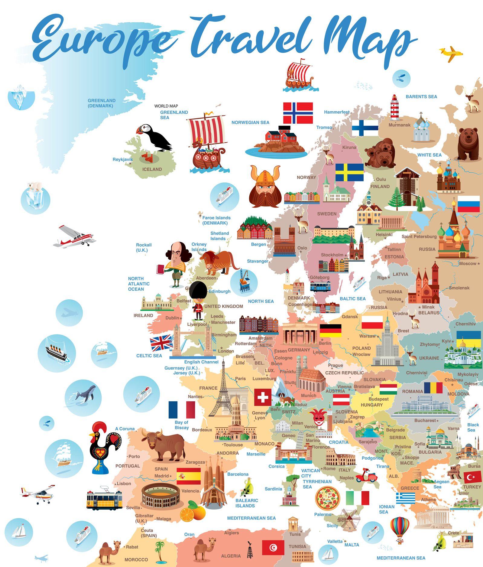 Holiday map of Europe iStock 1152868083 drmakkoy