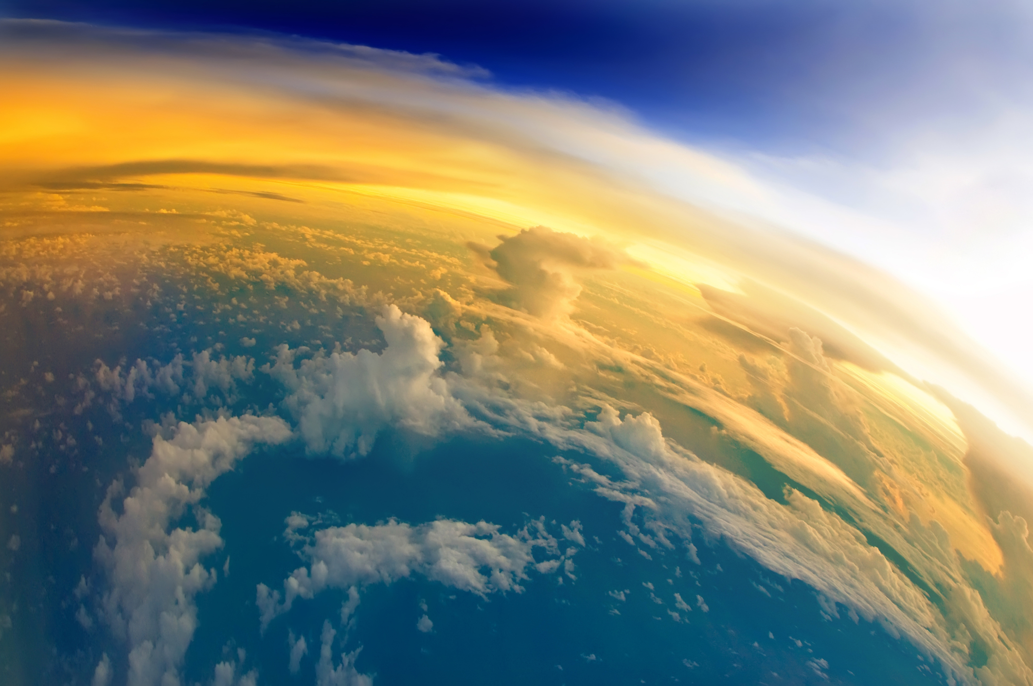 View of the globe from above