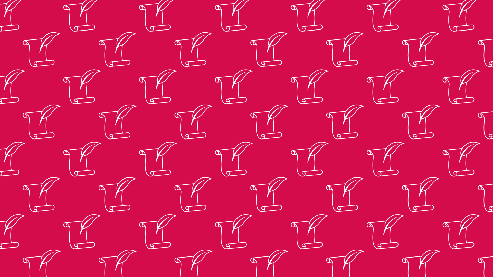 History repeating subject icons on a red background.