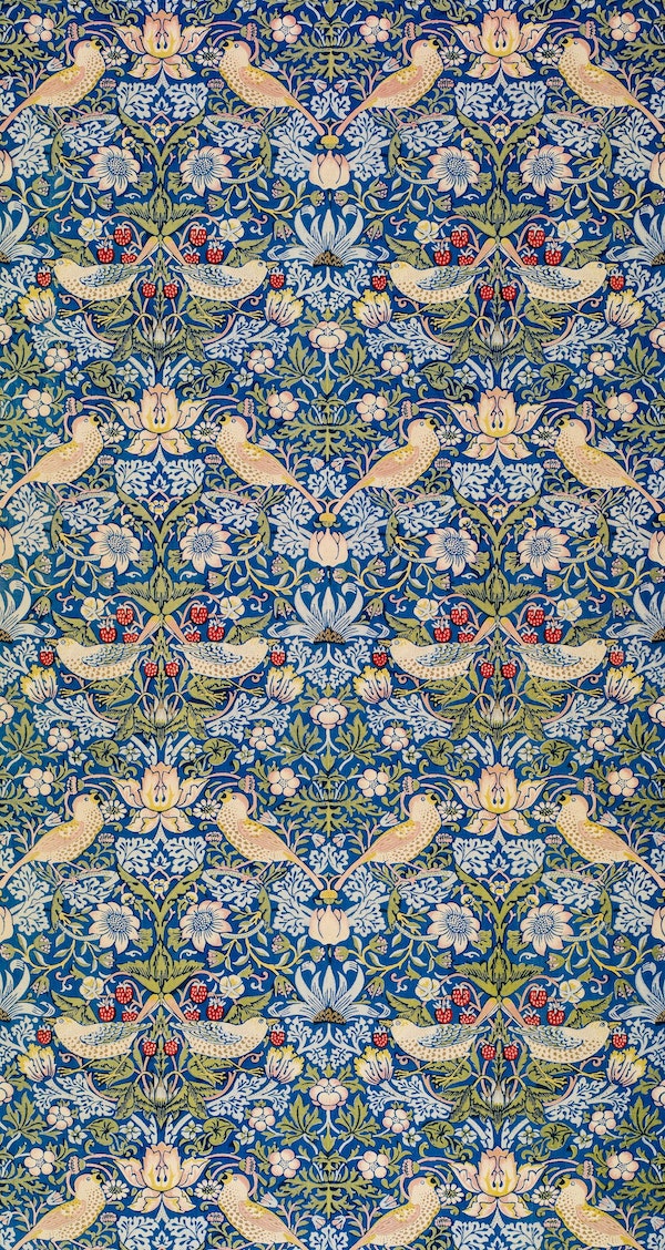 A famous William Morris print called the Strawberry Thief