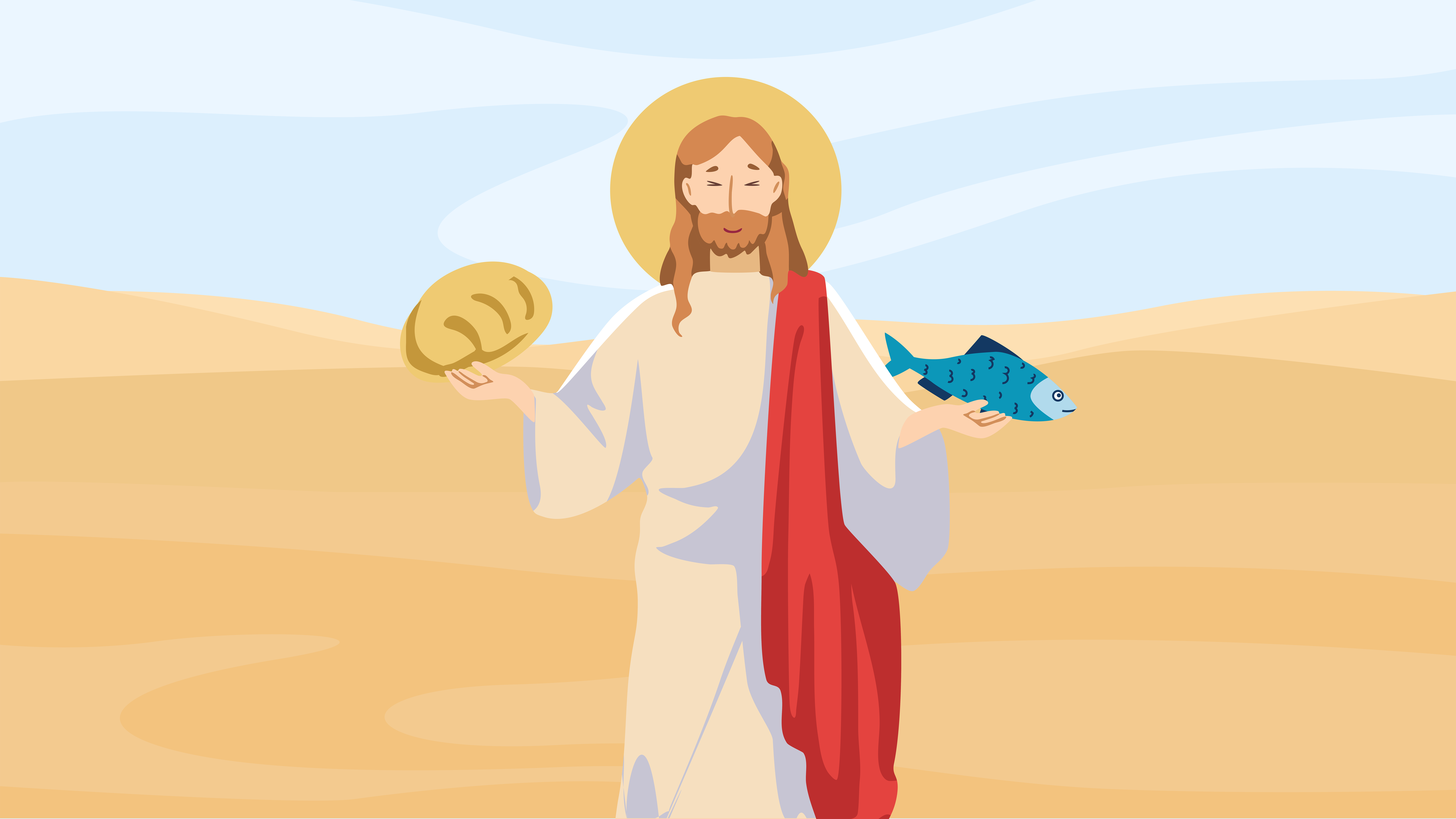 Jesus bread and fish
