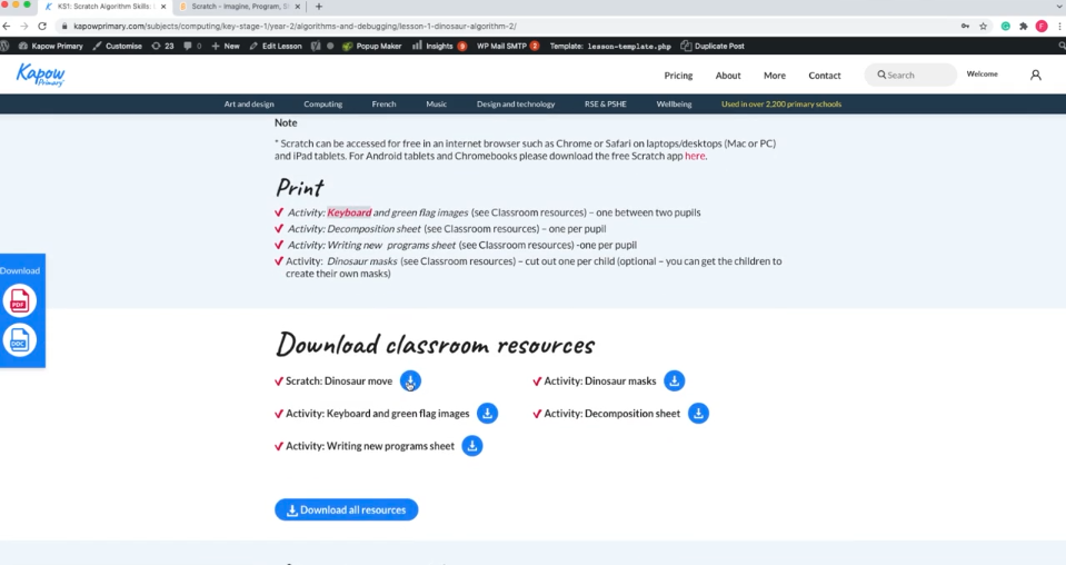 How to download and open .sb2 files - Kapow Primary